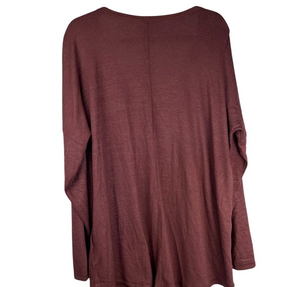 Abercrombie &‎ Finch Soft A&F Cozy V-Neck Drop Shoulder Shirt Size XXL Maroon - Picture 4 of 6
